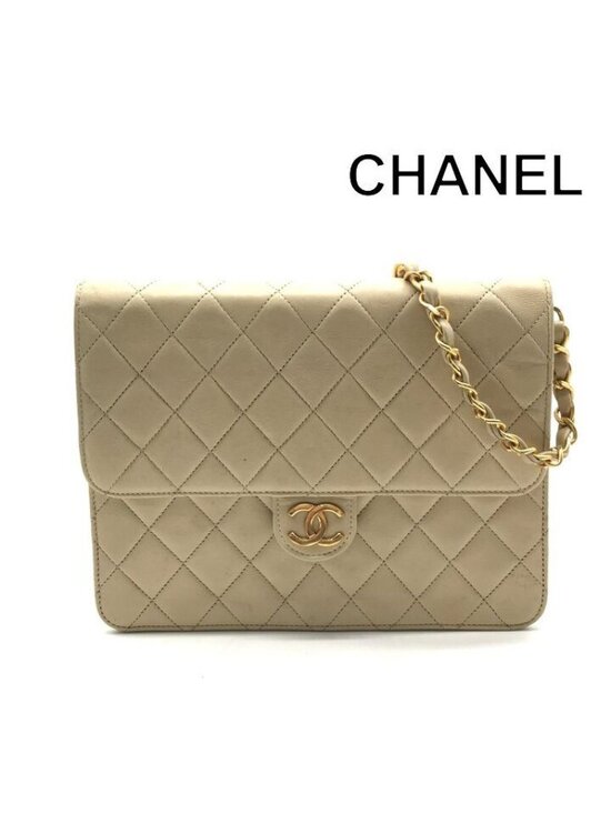 Chanel Handbags - Chanel Quilted Shoulder Bag Chain Gold Beige